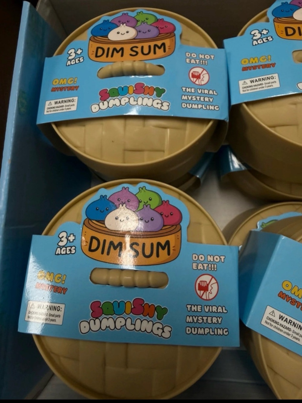 NWT one Dim Sum Squishy Dumplings Toy - Beige Steamer Case with Blue Label